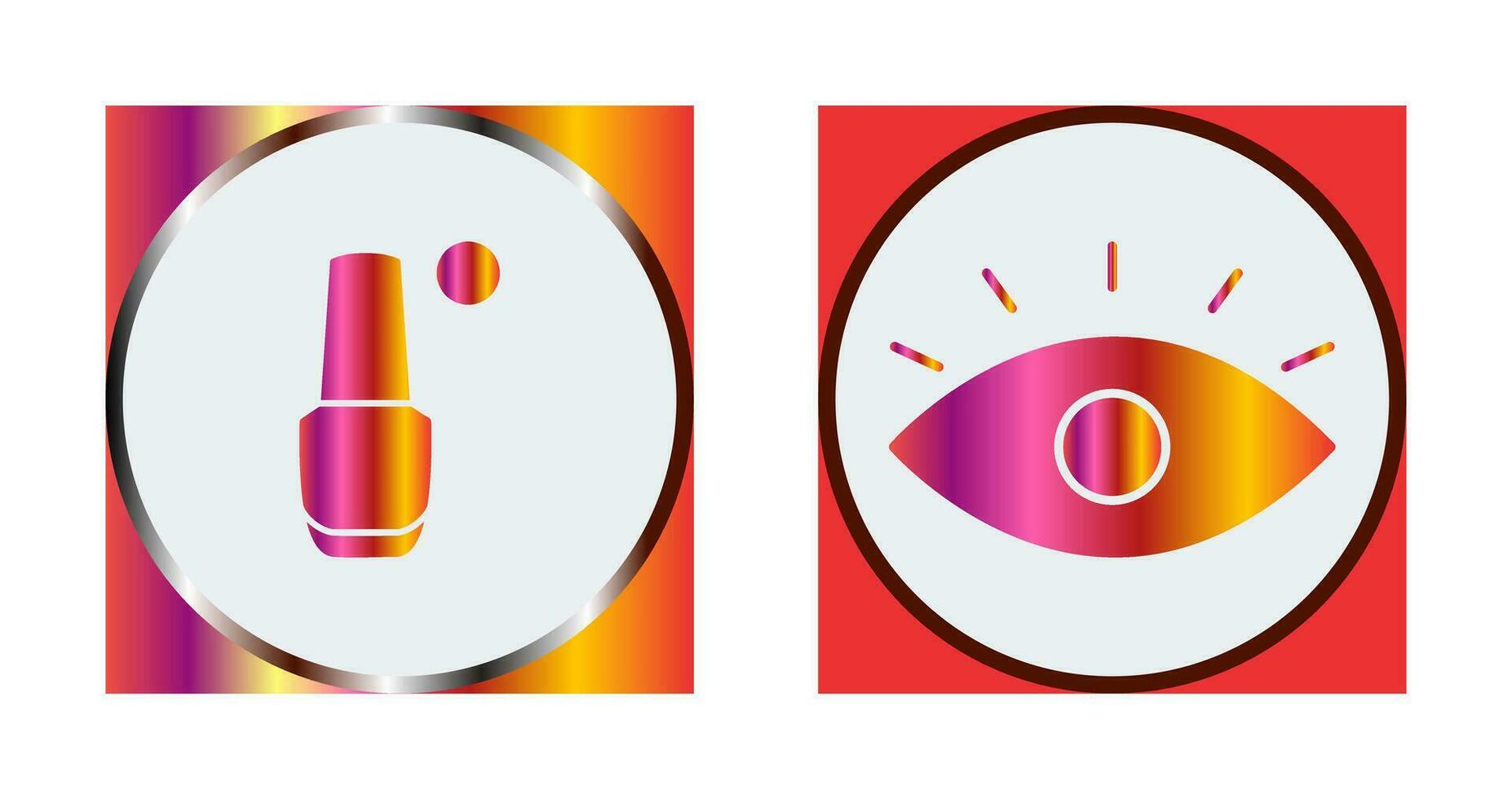 Nailpolish and Eye Icon vector