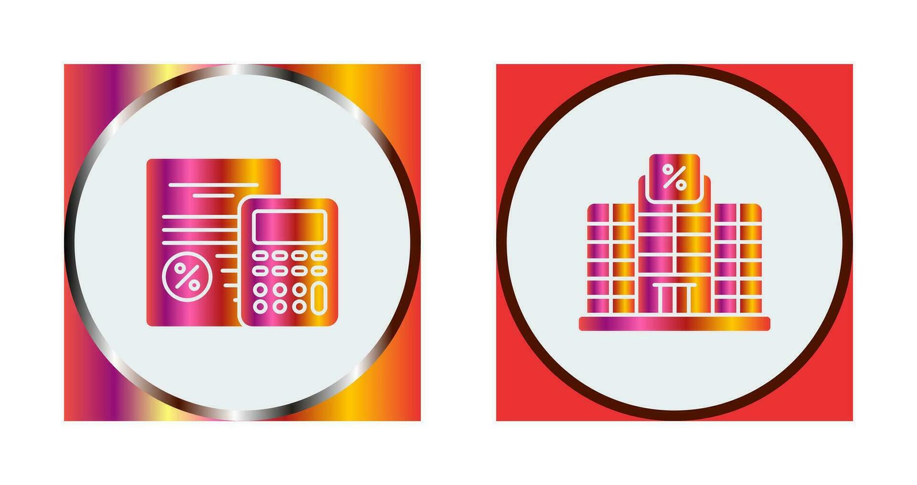 Tax and Building Icon vector