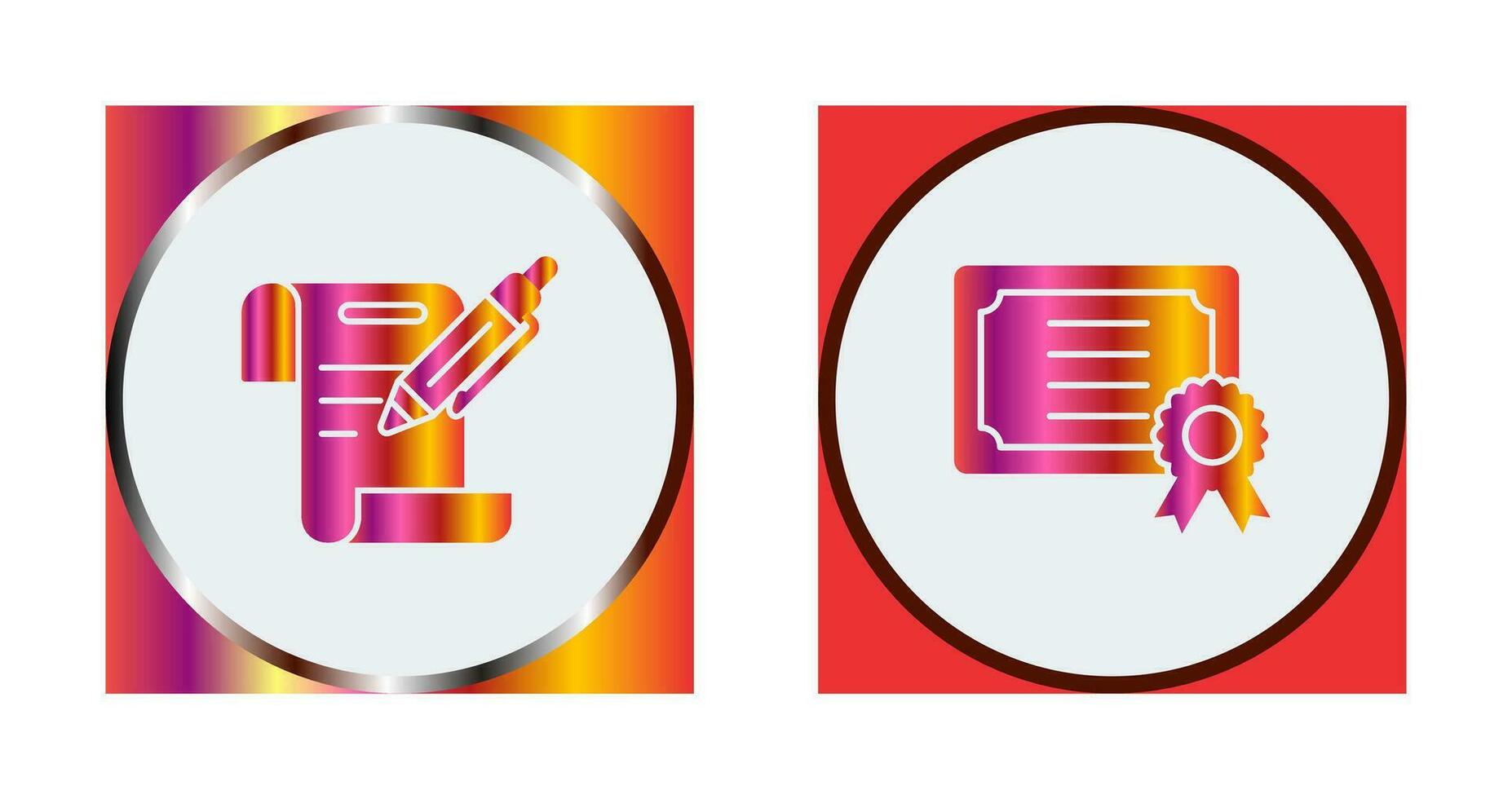 Contract and Certificate Icon vector