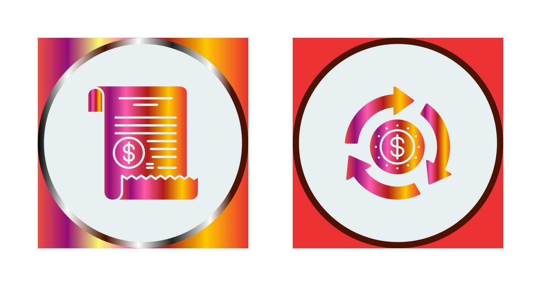 Turnover and Receipt Icon vector