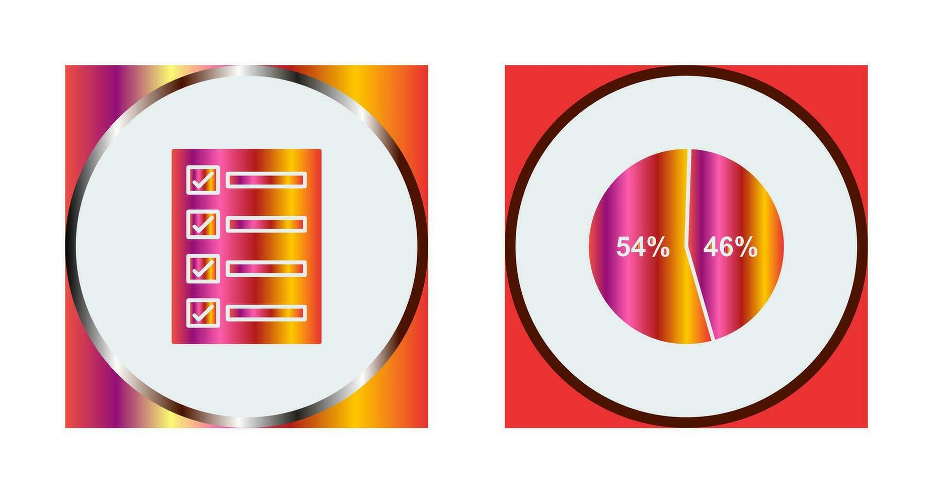 Filling Ballot Paper and diagram Icon vector