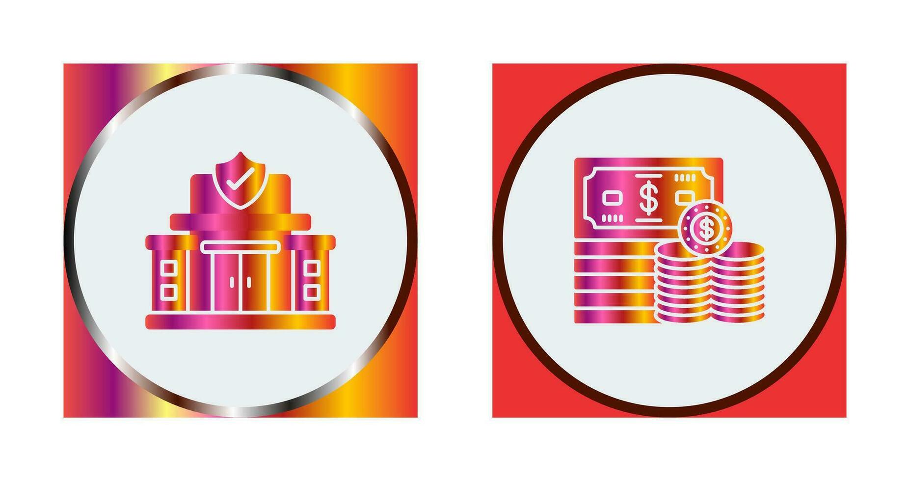 Protection Office and Money Icon vector