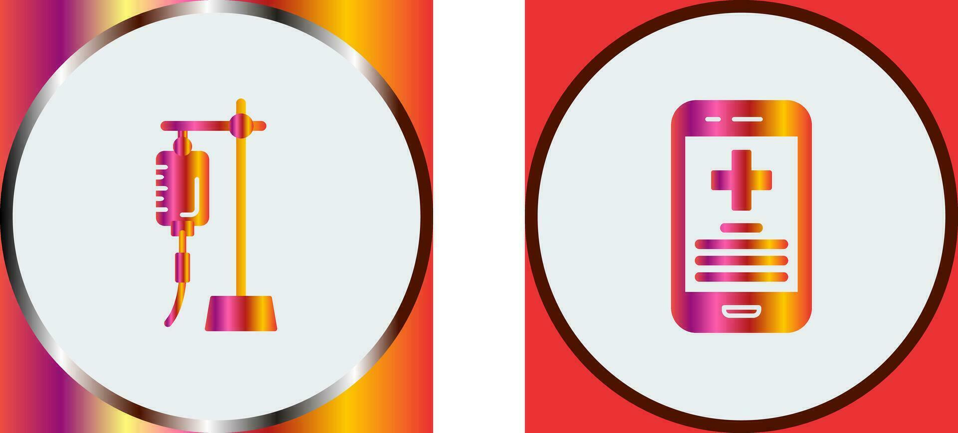 Saline and Smartphone Icon vector