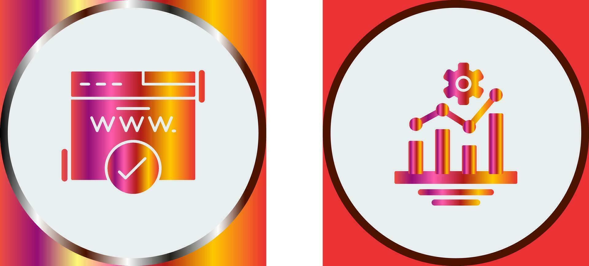 Domain and Bar Icon vector