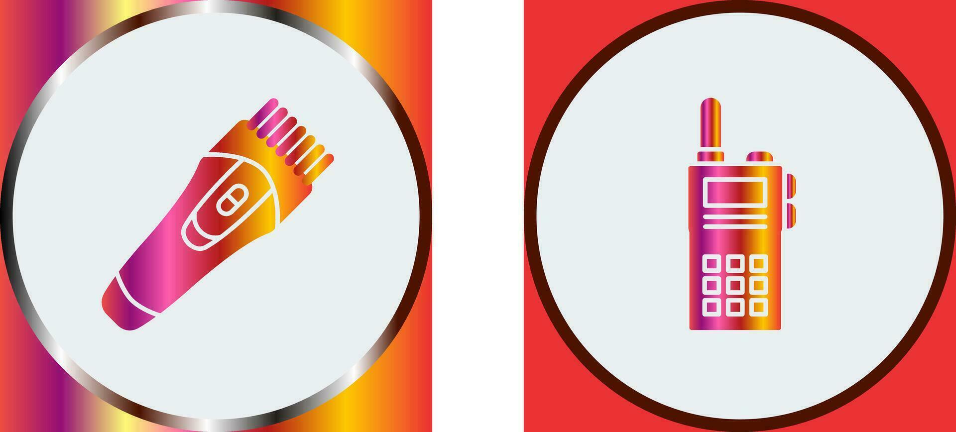 Trimmer and Communication Icon vector