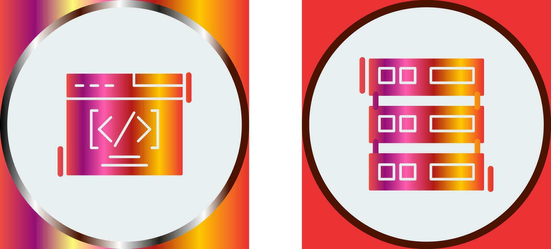 Web Coding ND Server Icon vector