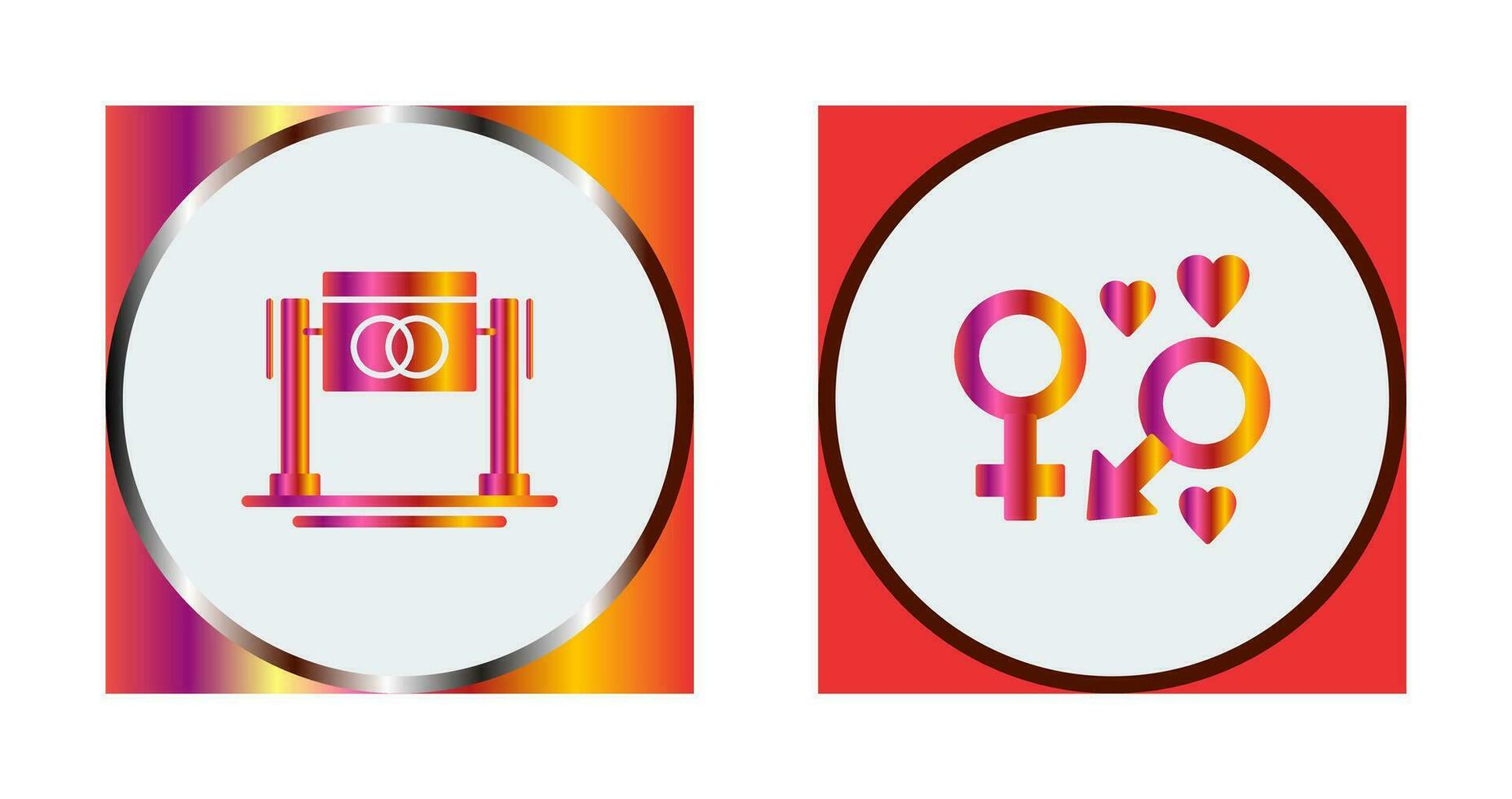 Wedding and Genders Icon vector