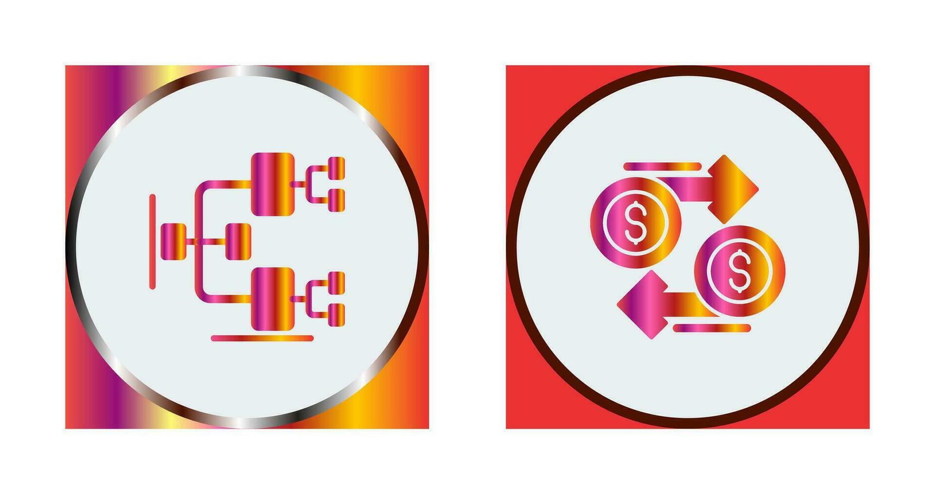 Chart and Dollar Icon vector