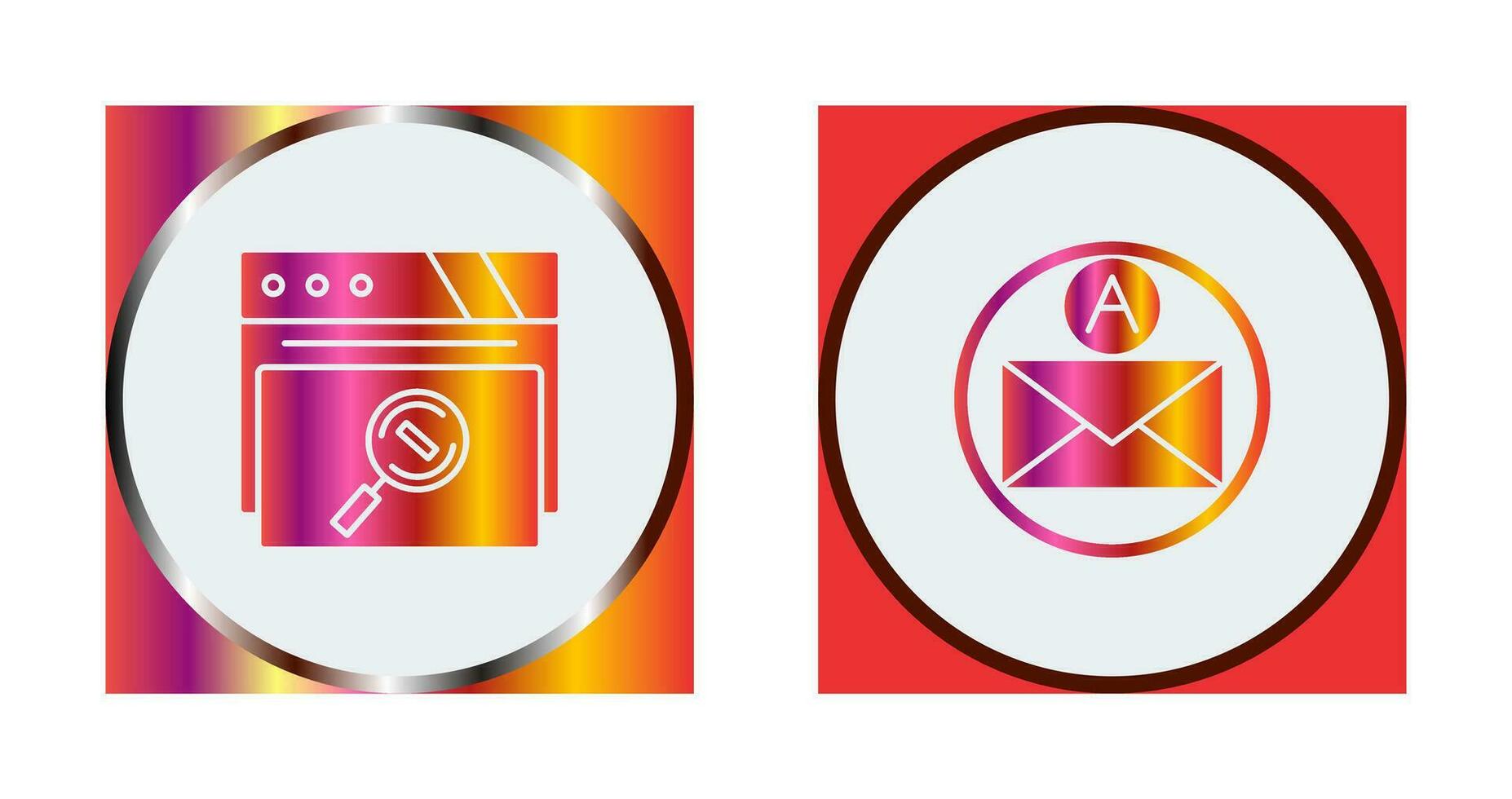 Magnifying Glass and Email Icon vector