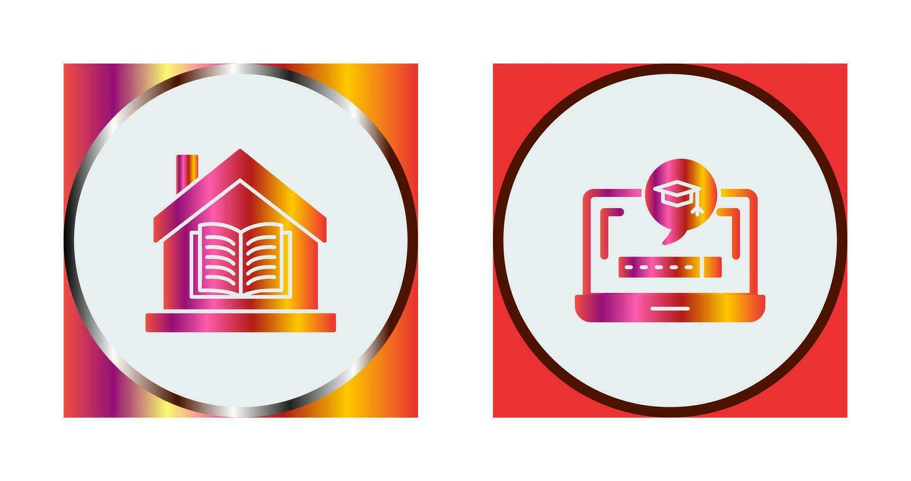 Digital Learning and Homeschooling Icon vector