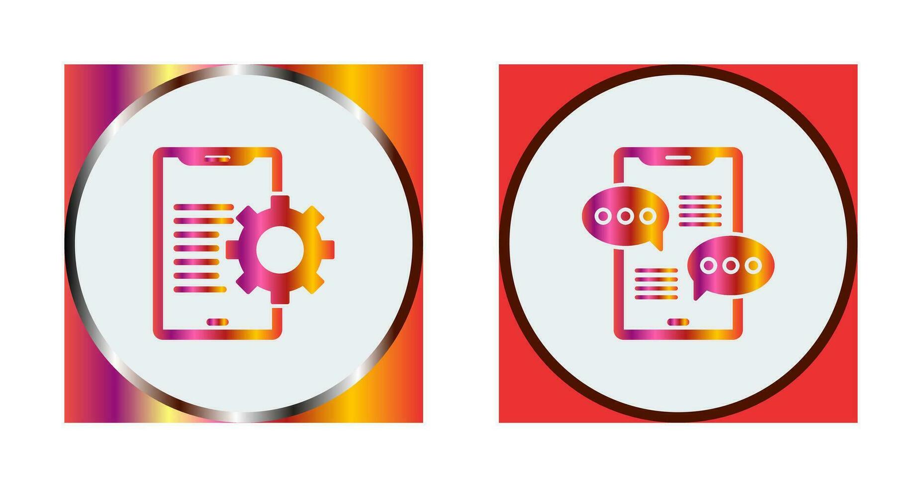 Settings and Chat Icon vector