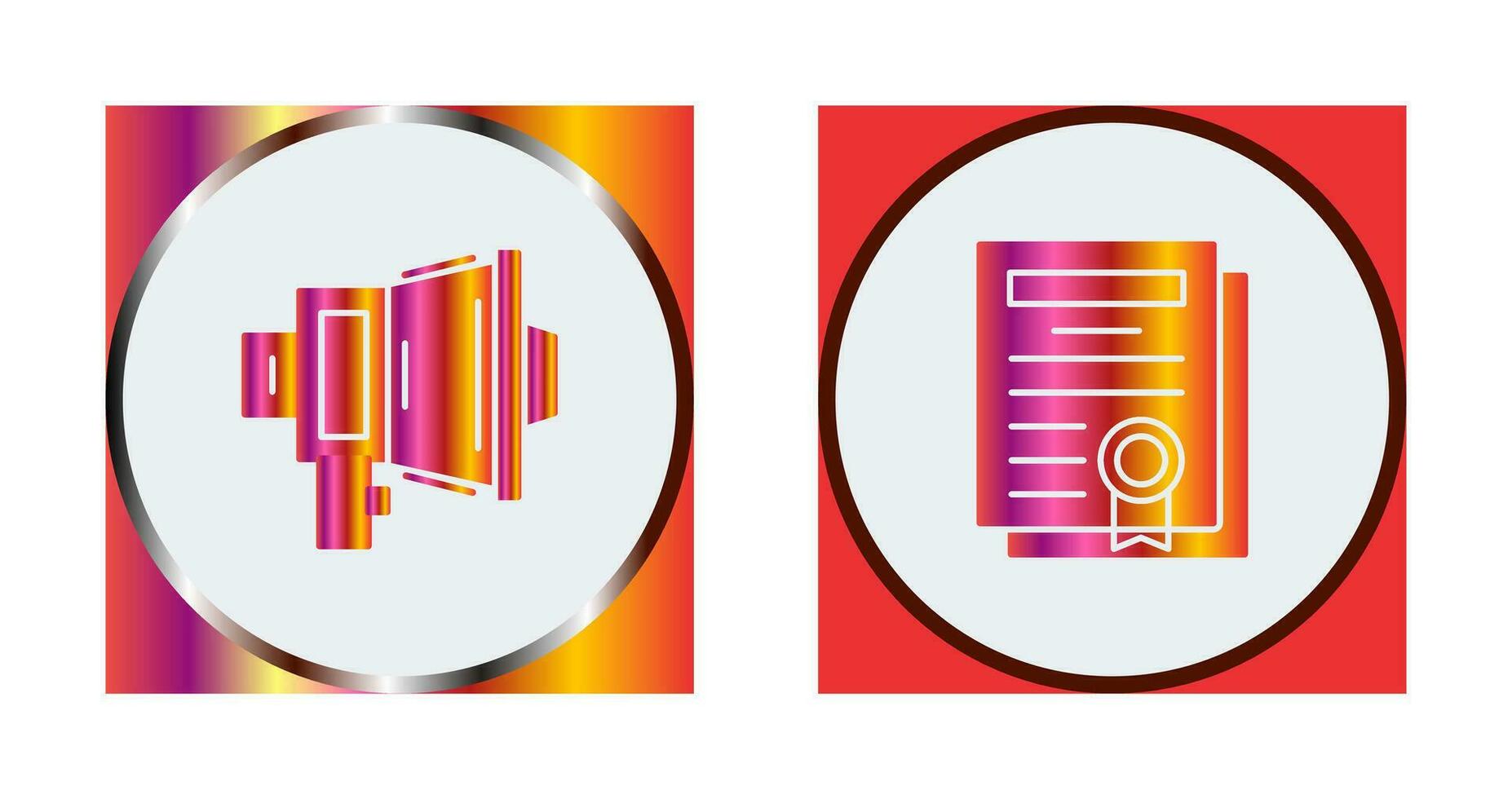 Megaphone and Diploma Icon vector