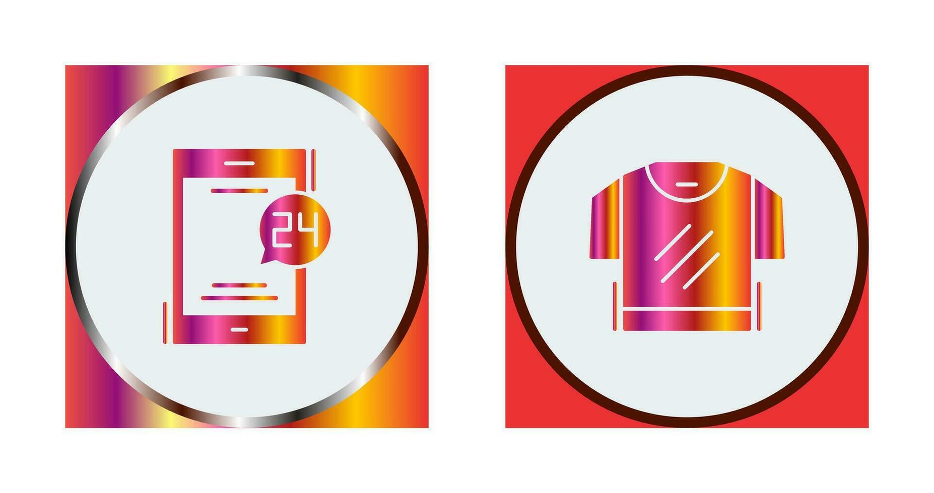 24 Hours and TShirt Icon vector