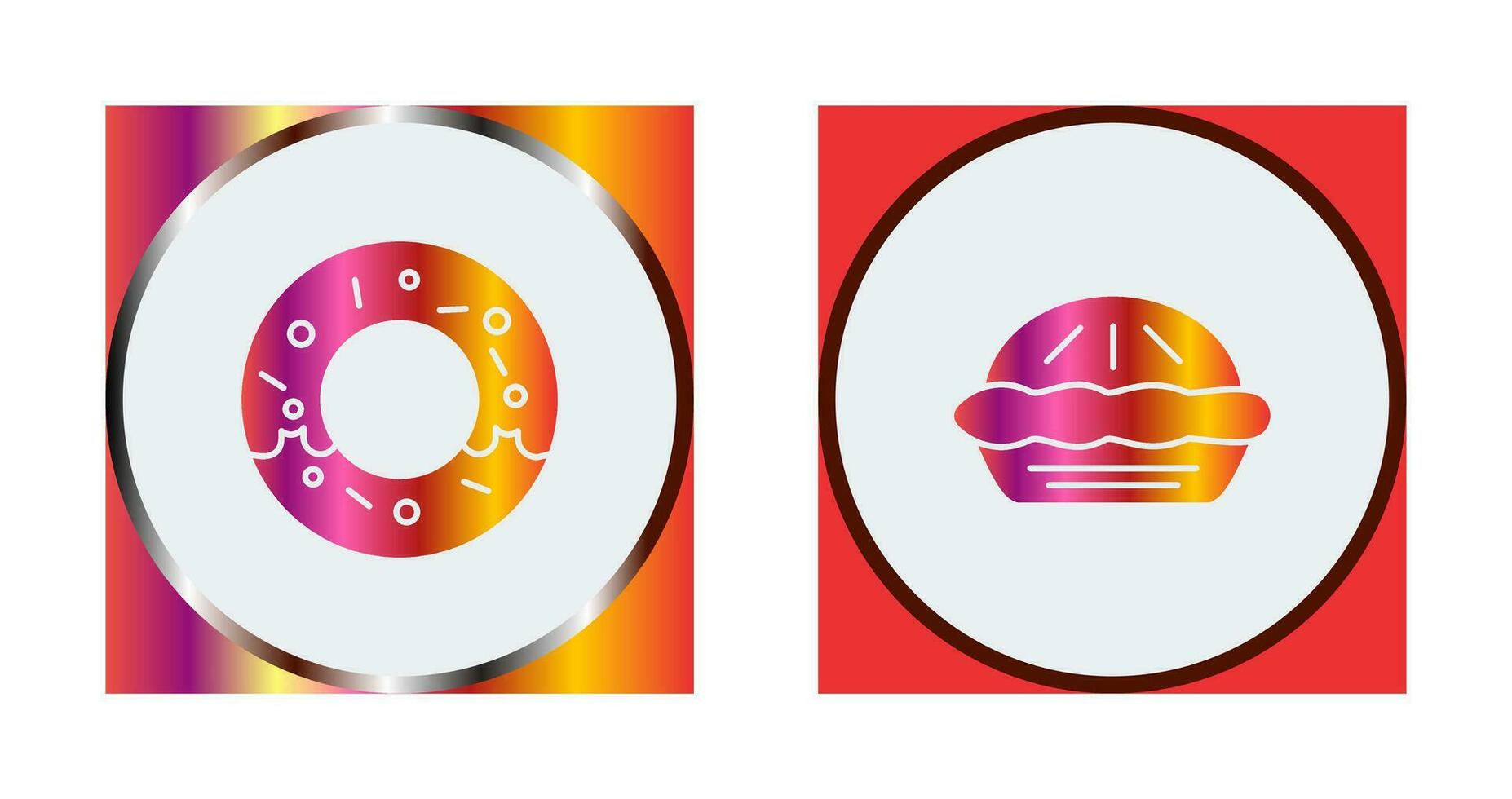 Donut and Pie Icon vector