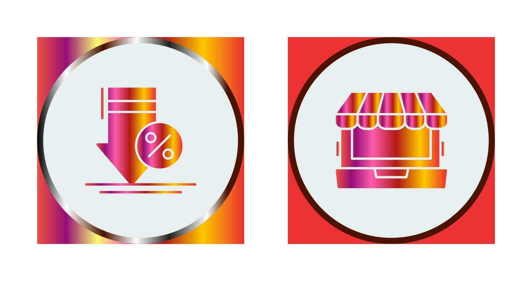 Discount and Online Shopping Icon vector