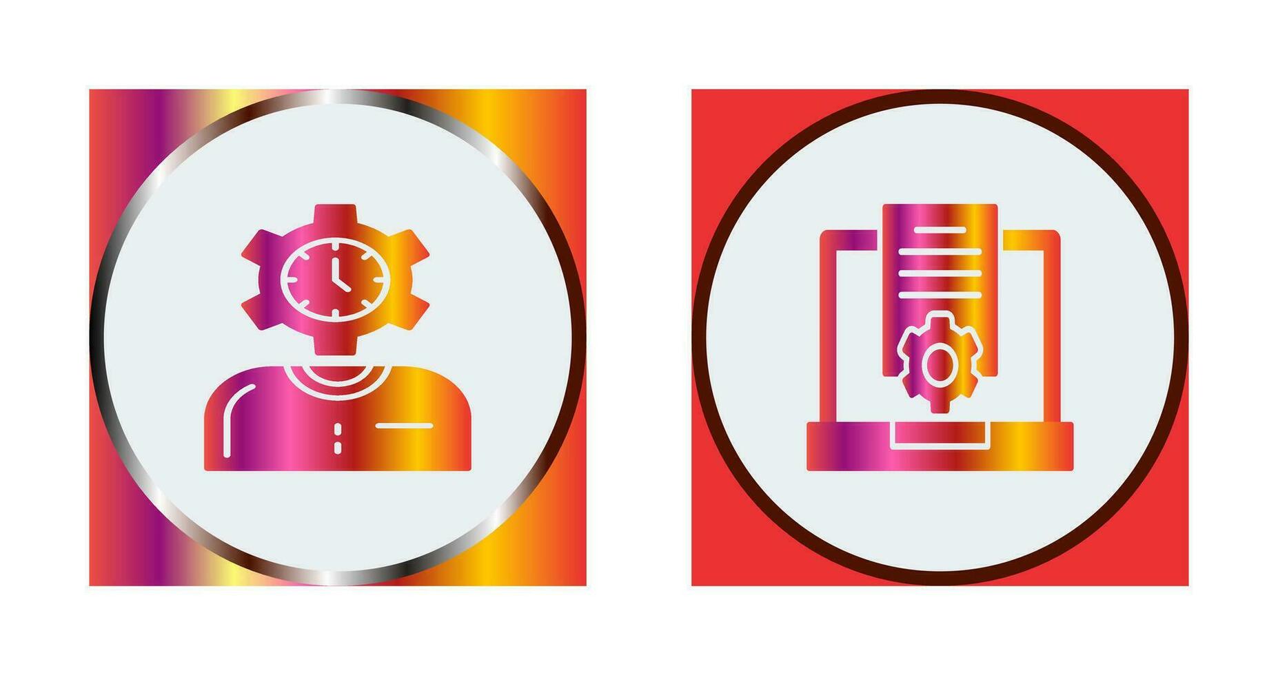 Time and Research Icon vector