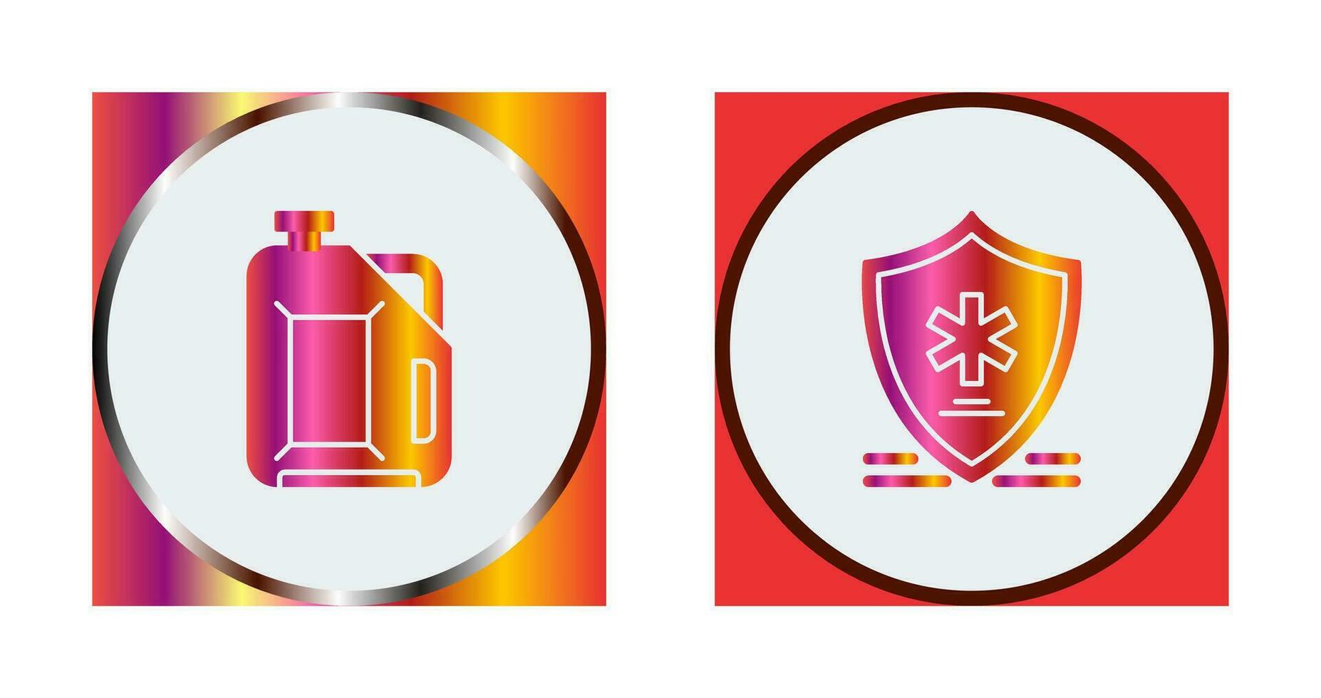 Jerrycan and Medical Symbol Icon vector