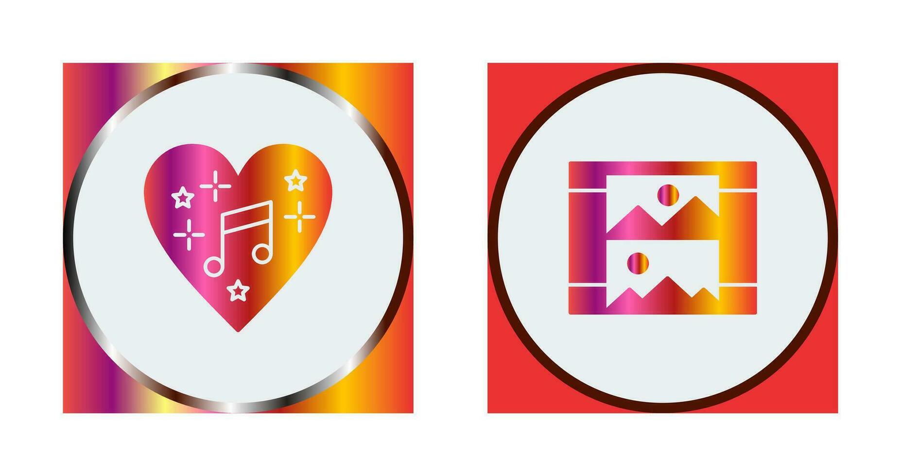 Music and Gallery Icon vector