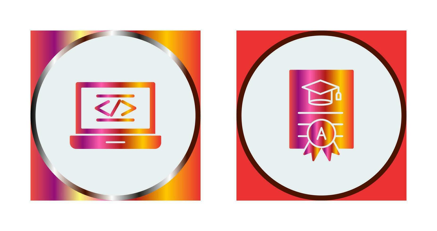 Coding and Report Card Icon vector
