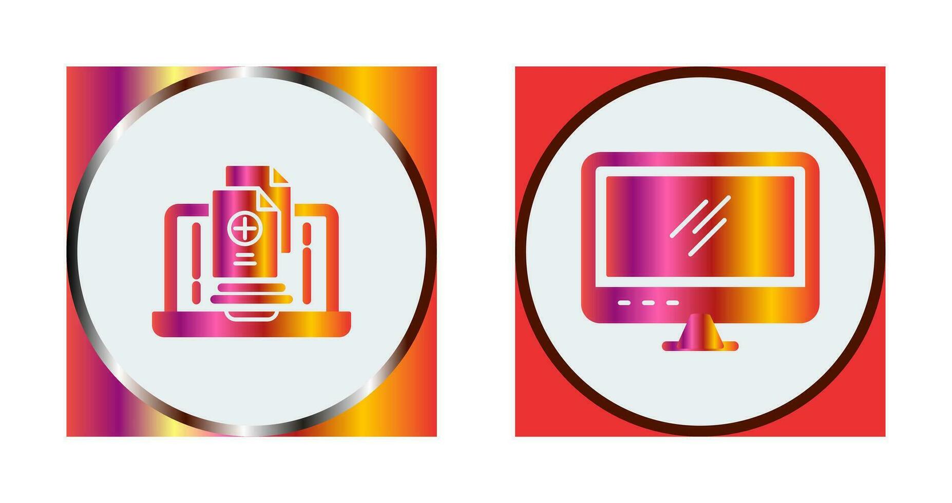 Screen and Add Icon vector