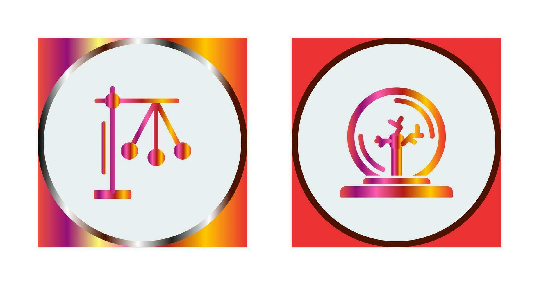Pendulum and Plasma Ball Icon vector