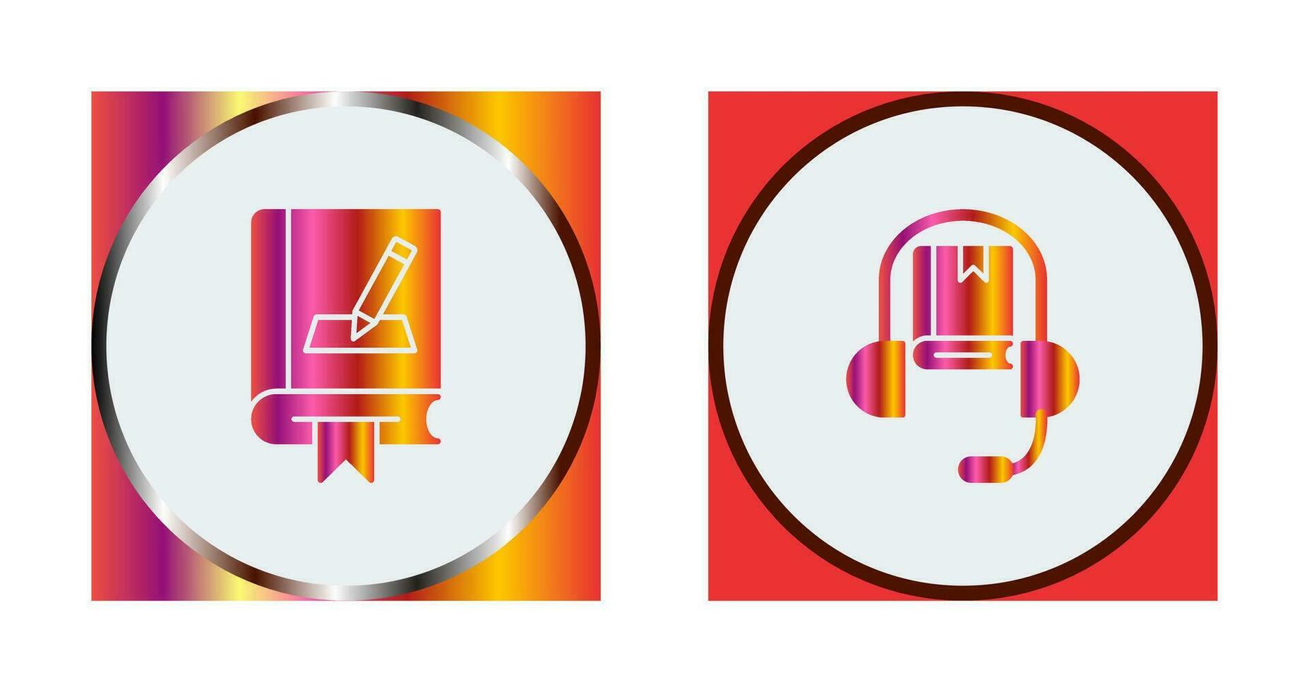 Editing and Audio Book Icon vector