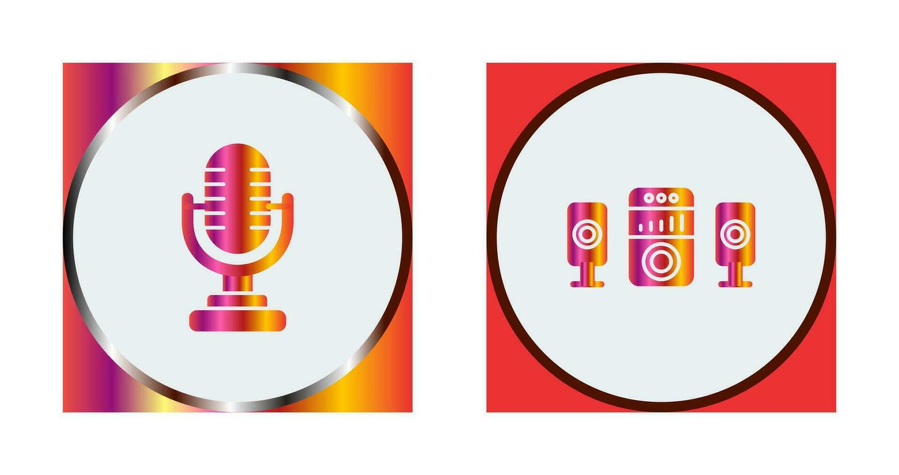 Microphone and Sound System Icon vector