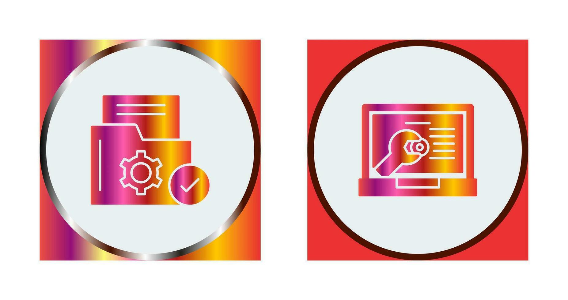 Folder and Repair Icon vector
