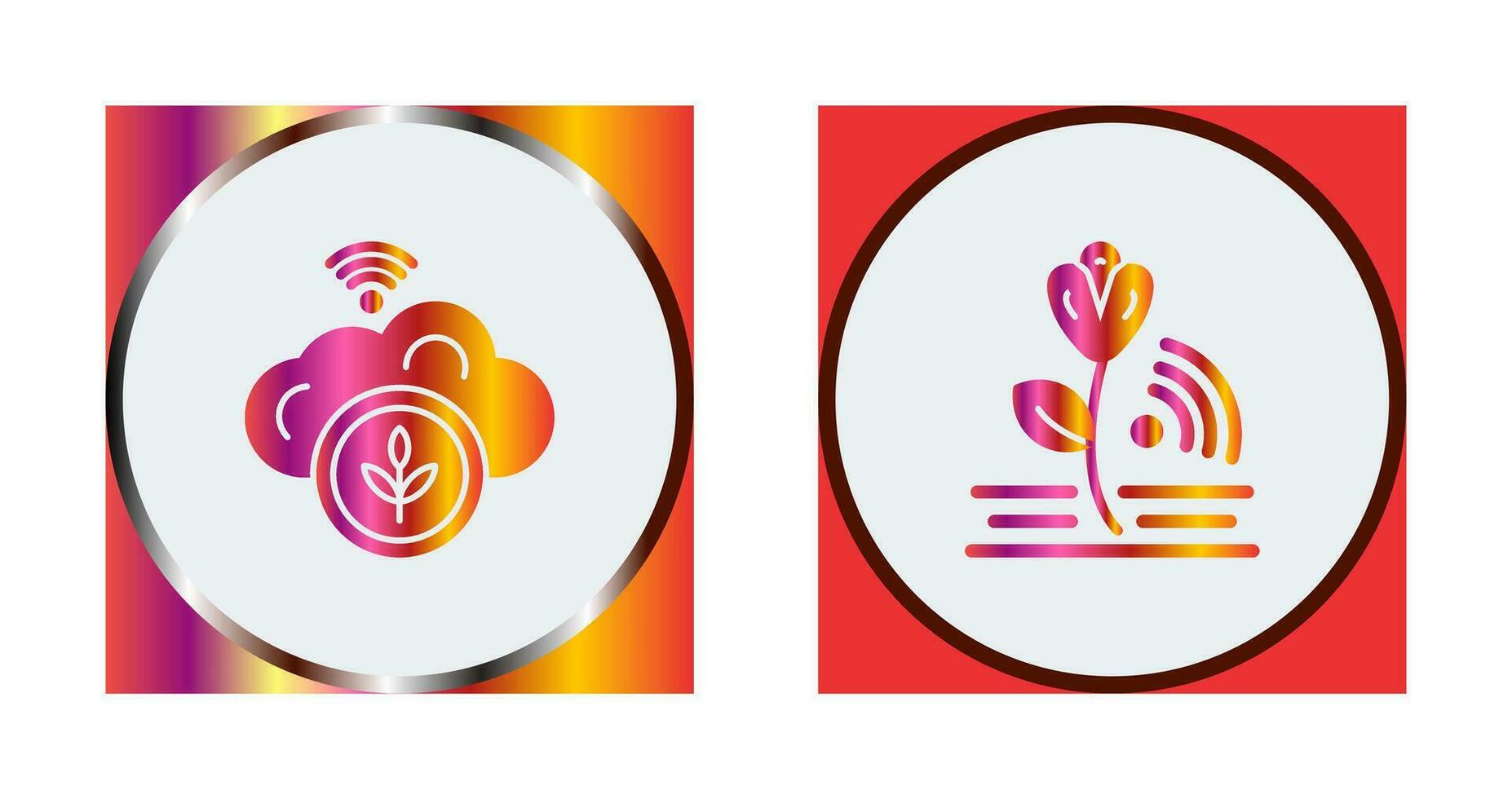 Signal and Flowers Icon vector