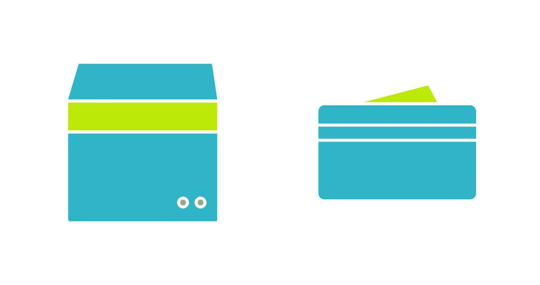 box and wallet Icon vector