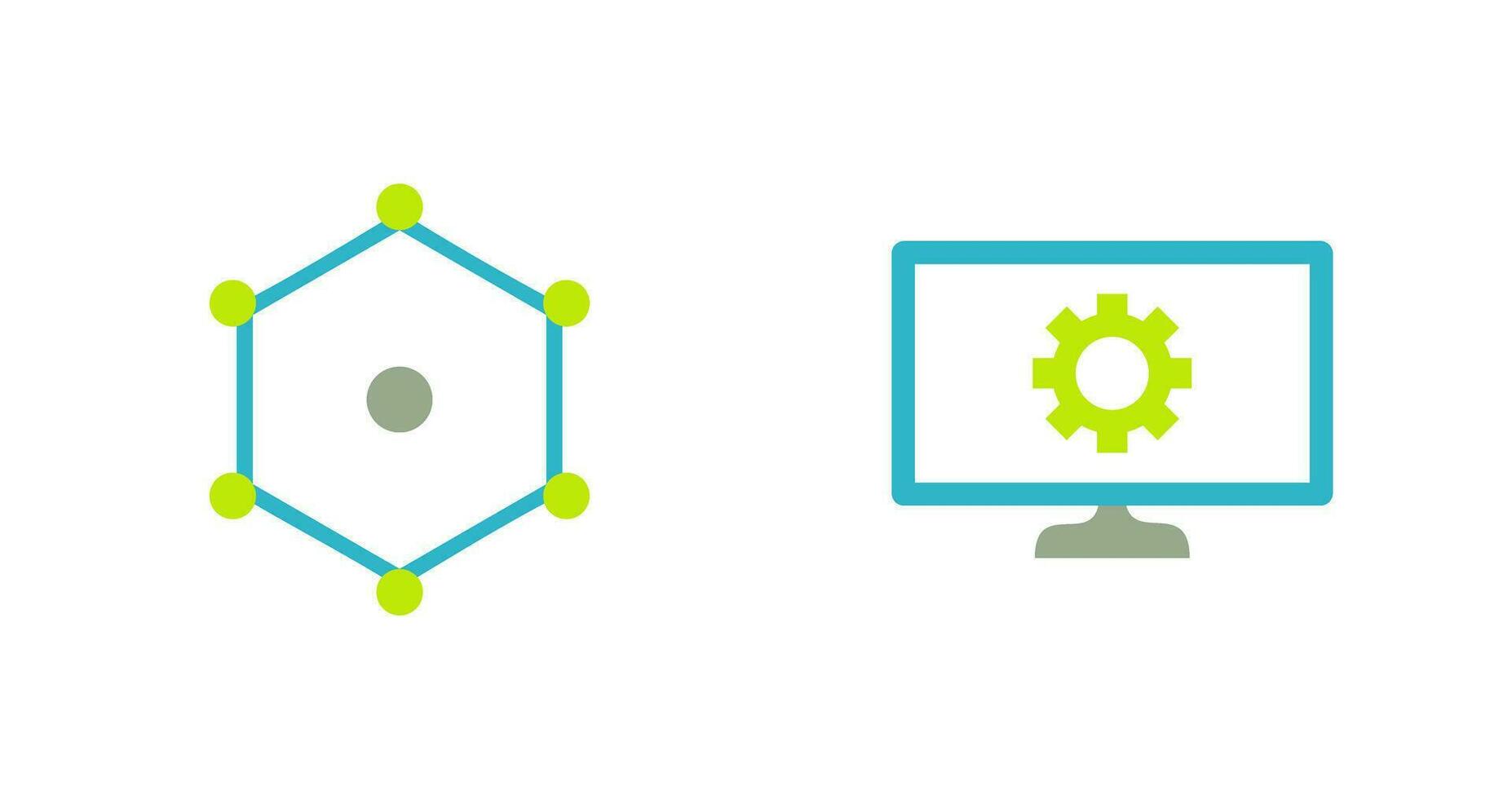 nodes and network setting  Icon vector
