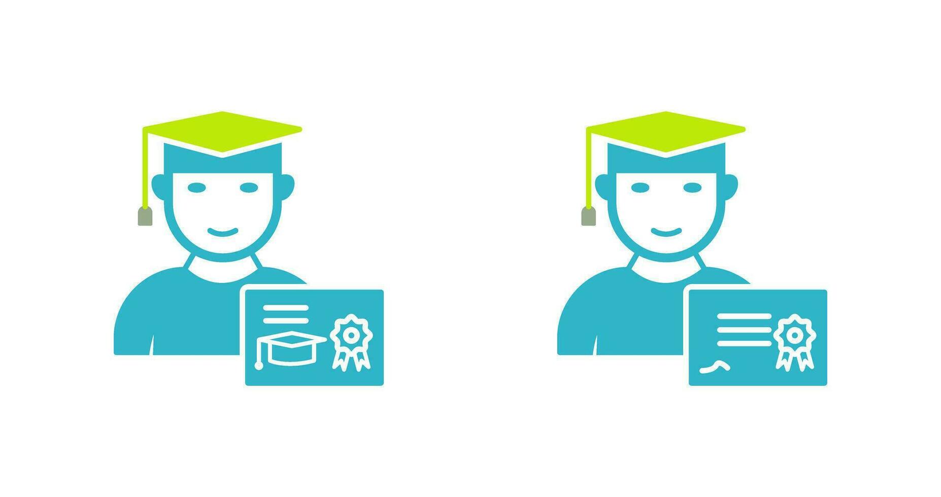 Receiving Dewgree and Receiving Diploma Icon vector