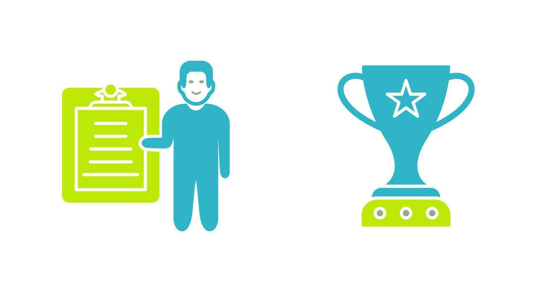Winner and Male Presenter Icon vector