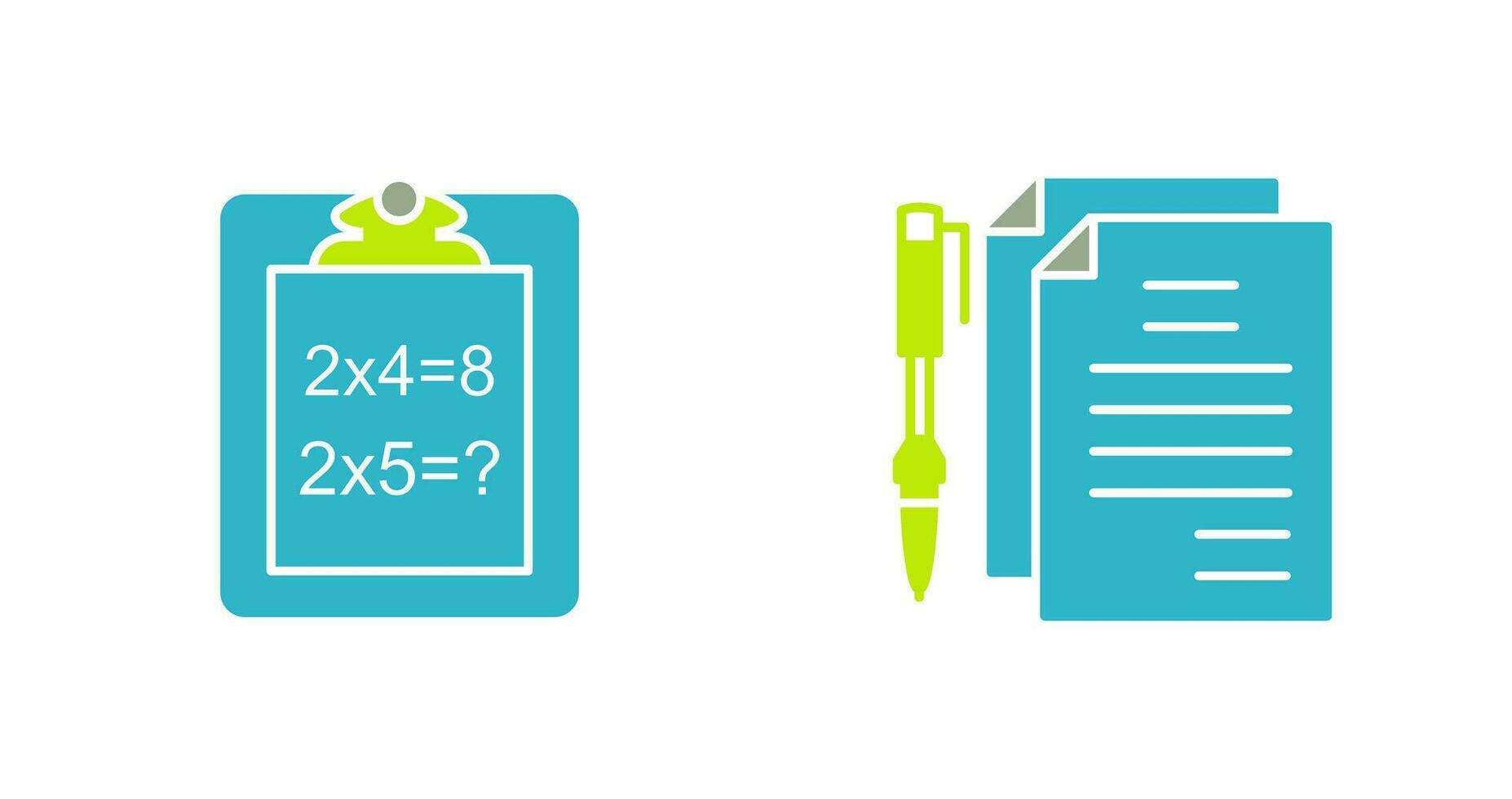 Solving Question and Document and Pen Icon vector