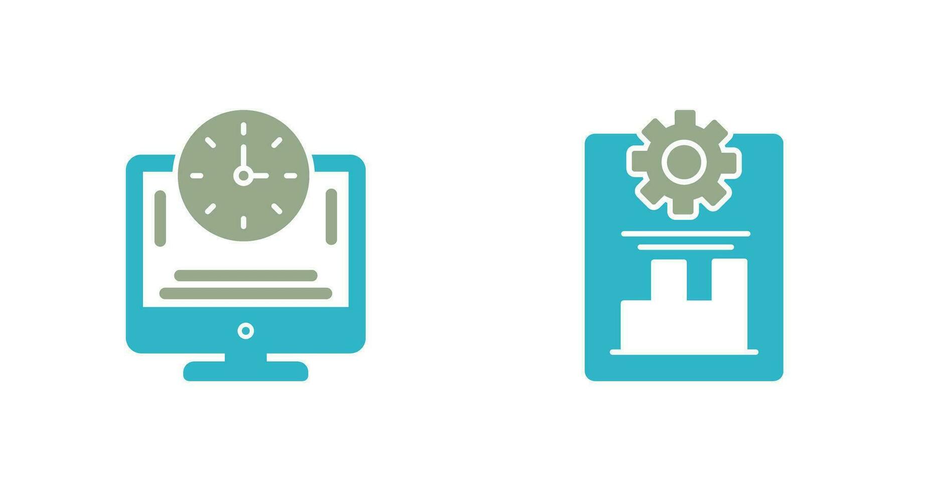 Productivity and Online Time Icon vector