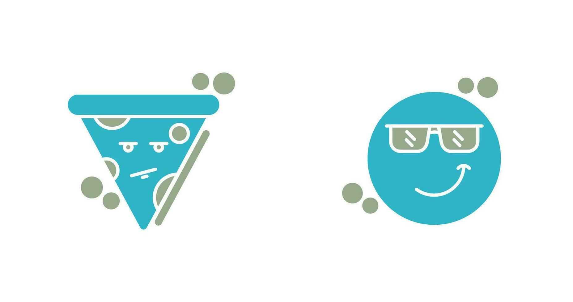 Pizza and Cool Icon vector