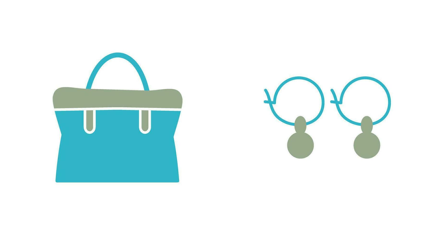 Bag and Earrings Icon vector