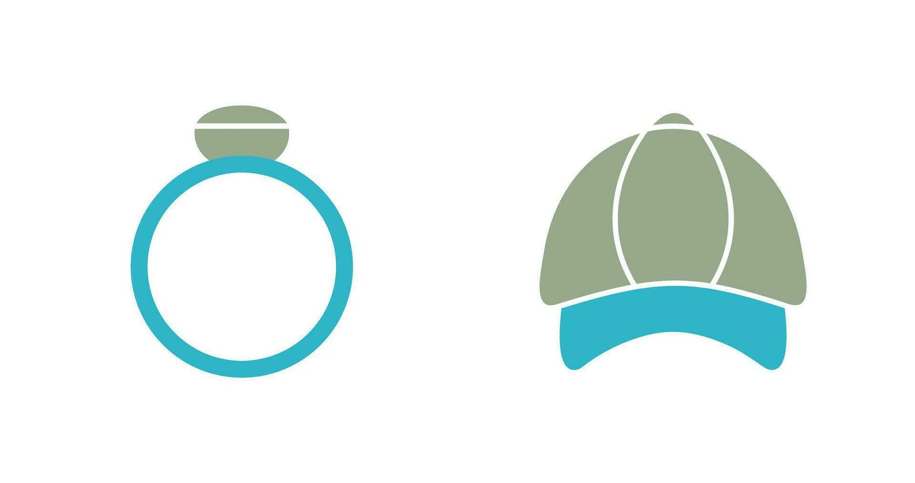 Ring and P Cap Icon vector
