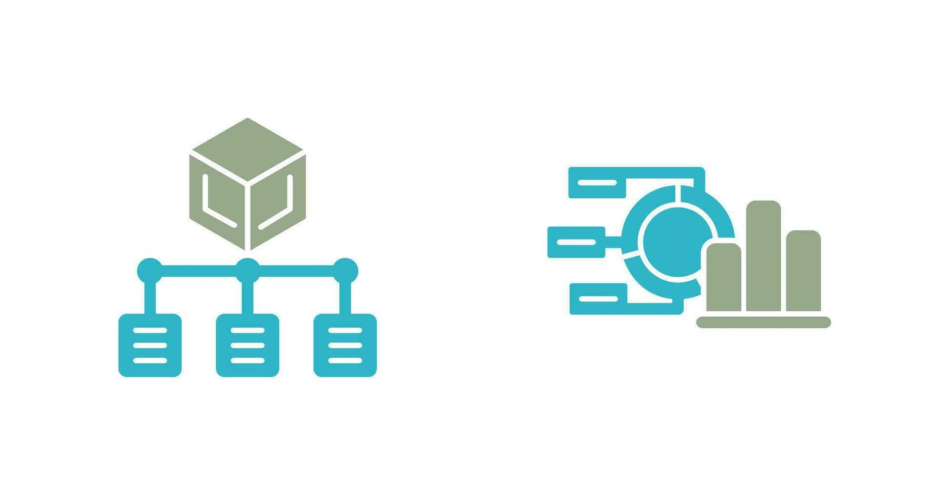 Pie Chart and distribution Icon vector