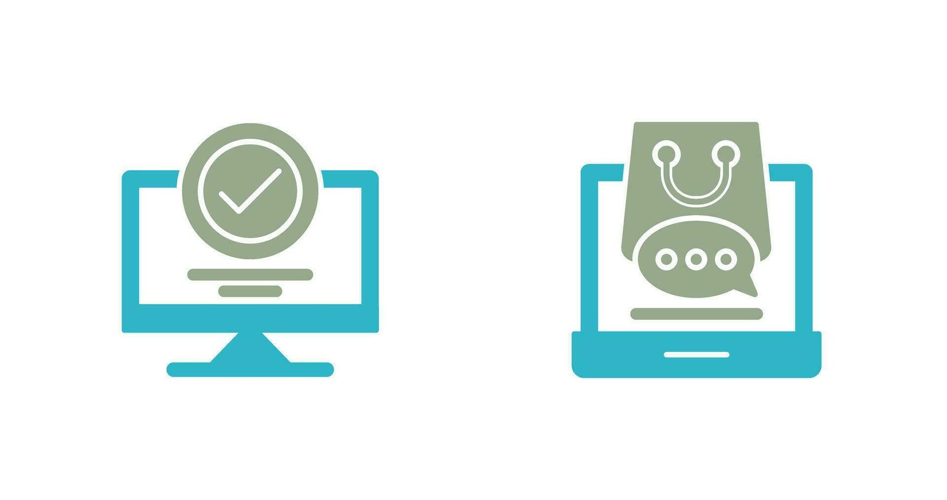 Confirmation and Shopping  Icon vector