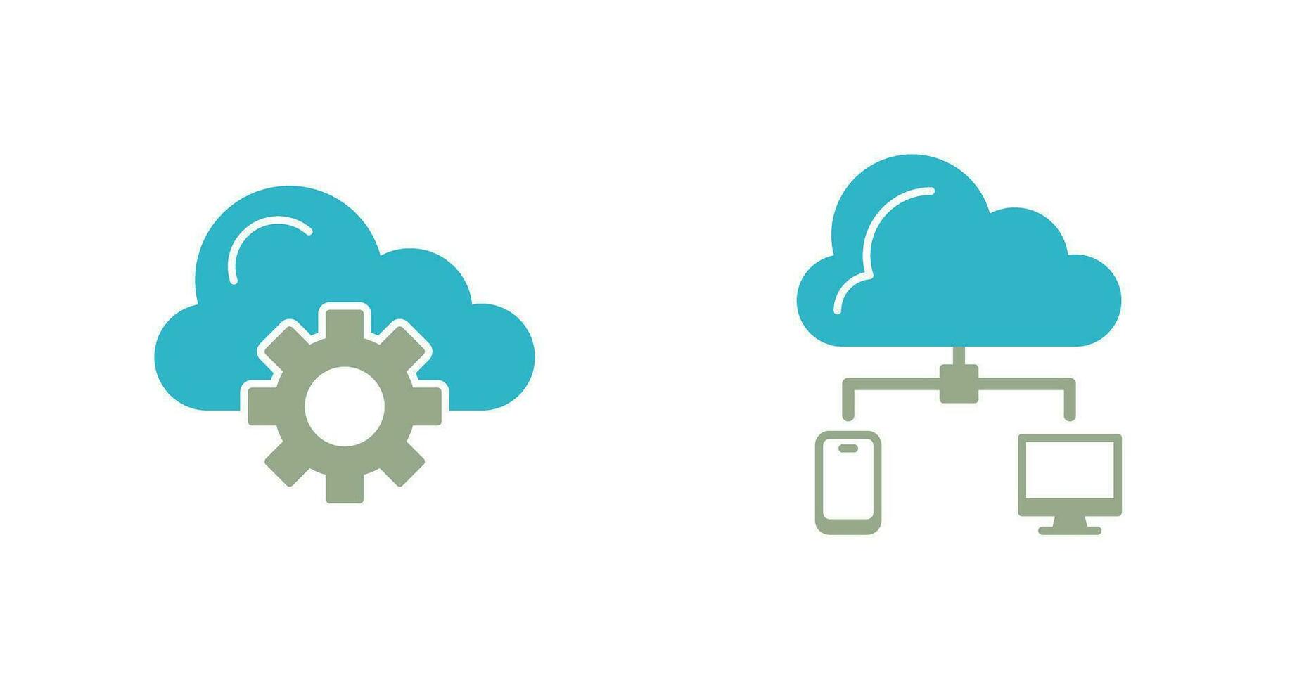 Cloud Computing and Cloud  Icon vector