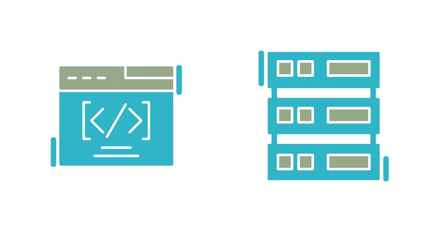 Web Coding ND Server Icon vector