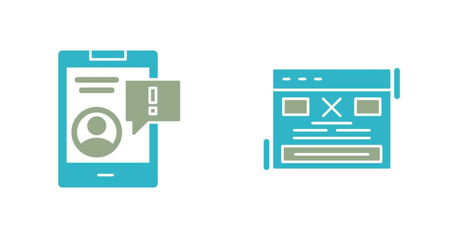 notificación y error icono vector