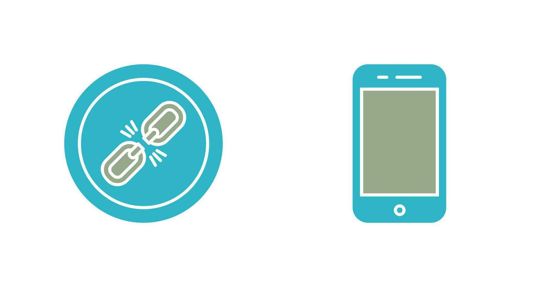 Link and Smartphone Icon vector