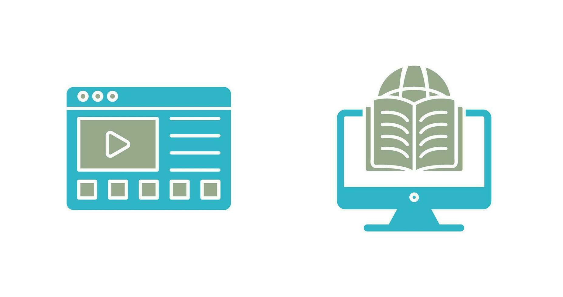 Online Tutorials and Learning Icon vector