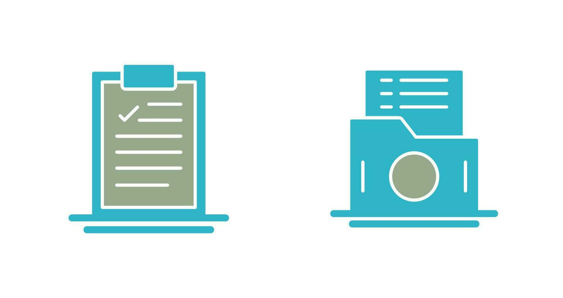 Clipboard and List Folder Icon vector