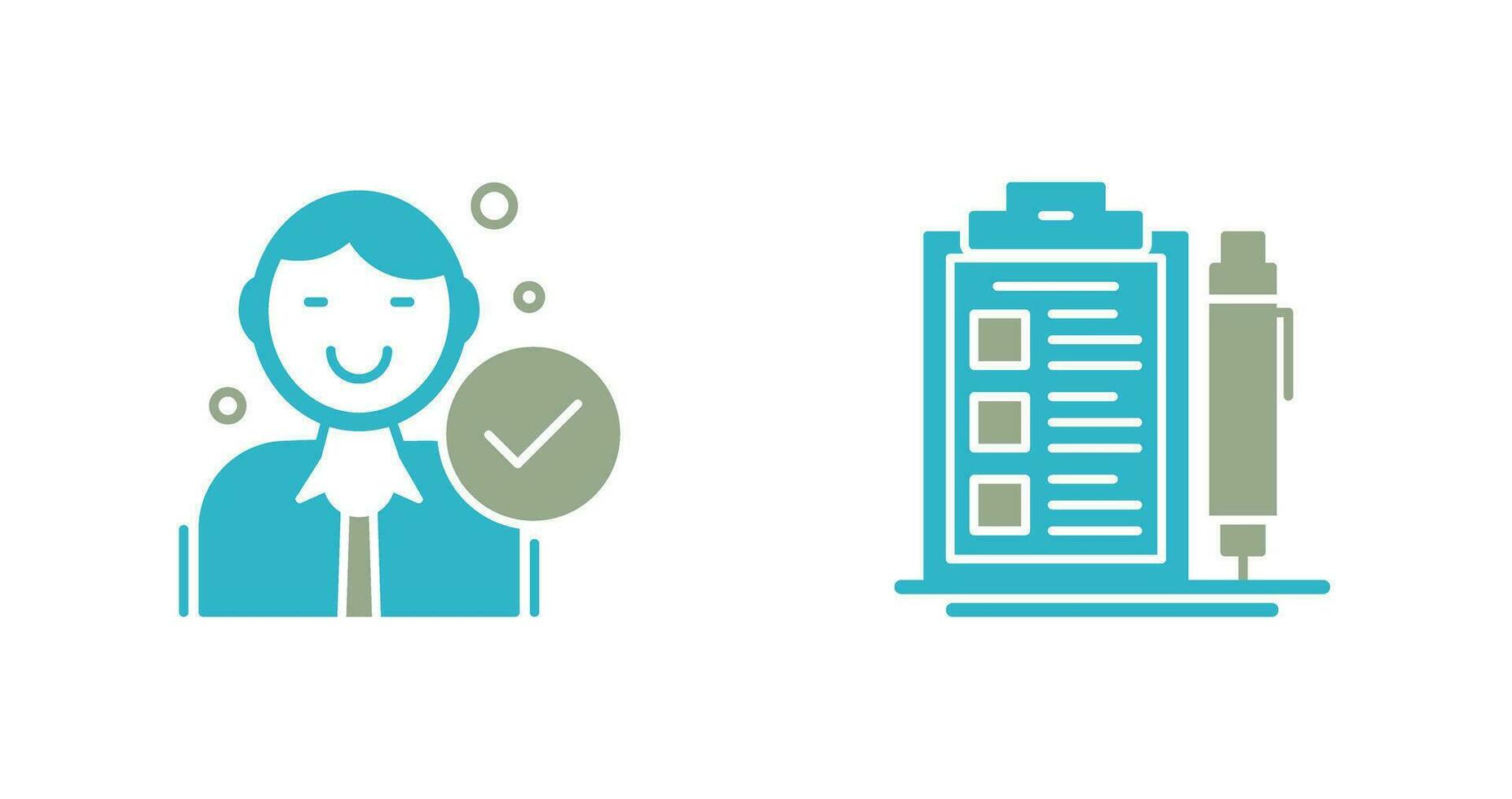 Hire and Check List Icon vector