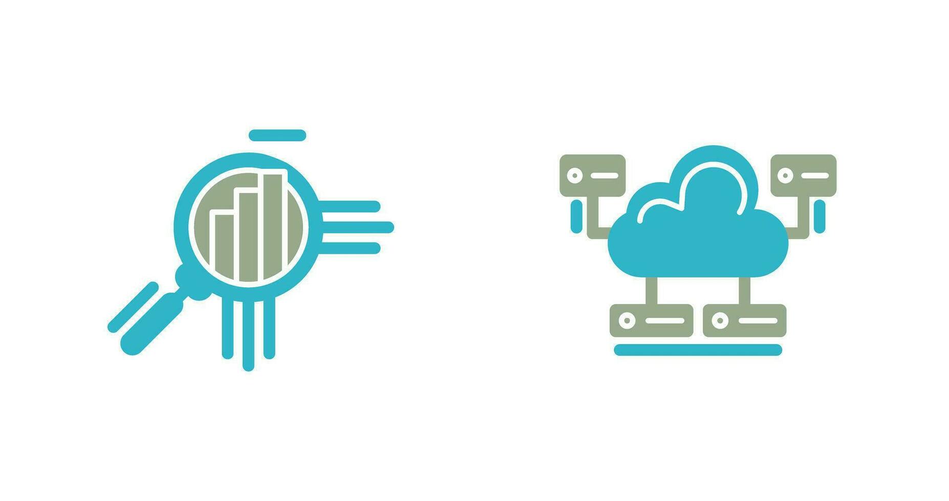 Business Analytics and Cloud Database Icon vector