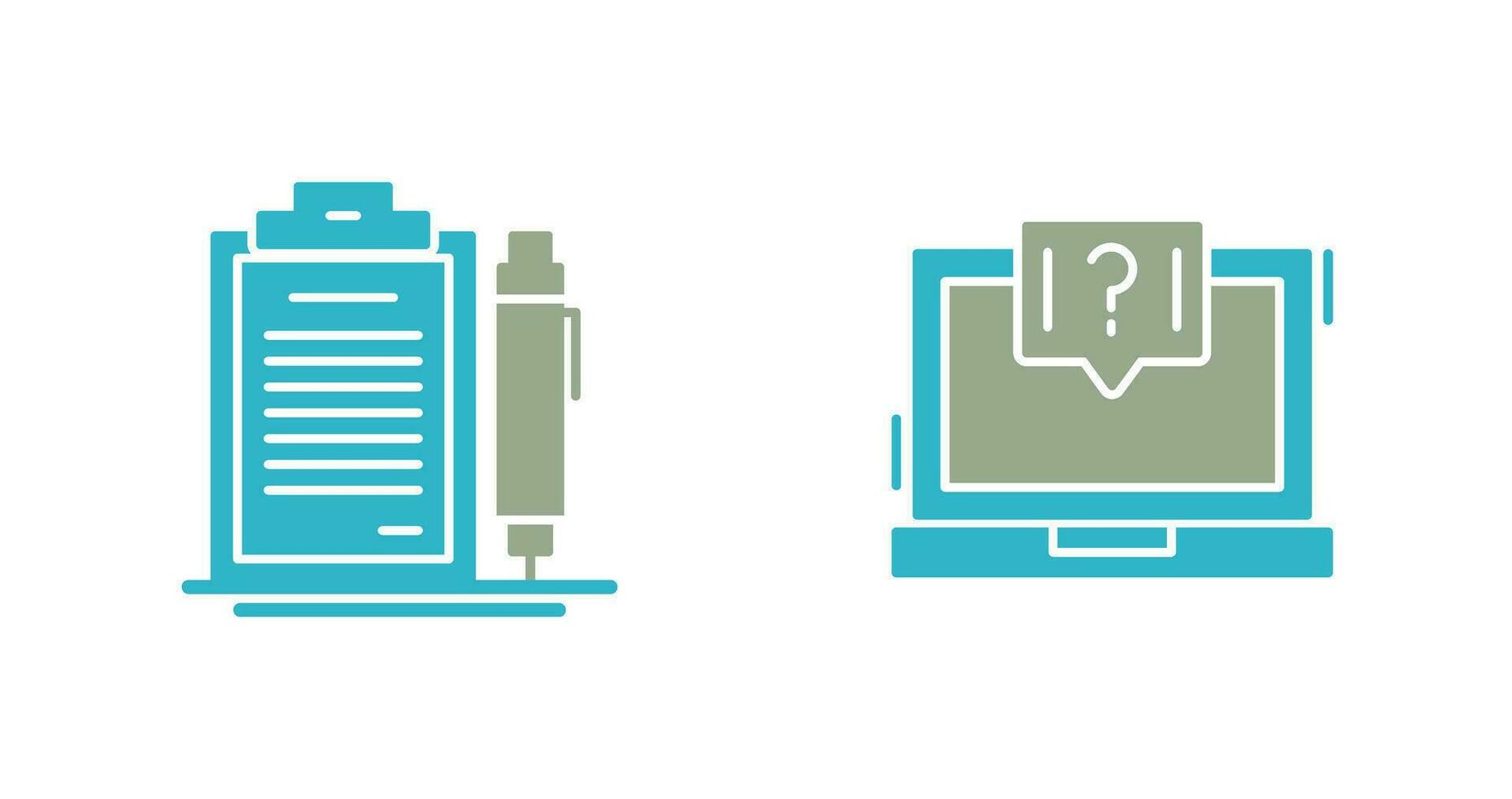 Contract and Question Icon vector