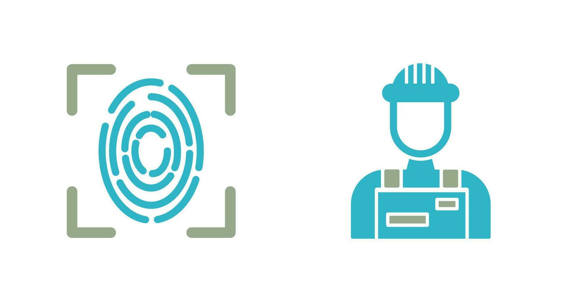 Fingerprint and Riot Police Icon vector